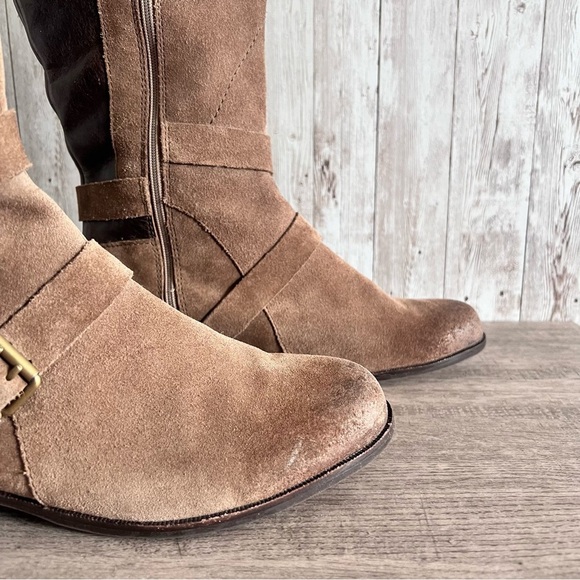 UGG Women’s Cydnee Leather and Suede Tall Boots Size 8 - Picture 2 of 11